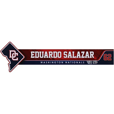 Eduardo Salazar Washington Nationals Player-Issued #62 Nameplate from the 2024 MLB Season