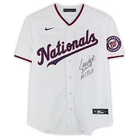 Eli Willits Washington Nationals Autographed White Nike Replica Jersey with "2025 #1 Pick" Inscription