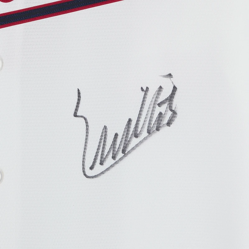 Maillot réplique blanc Nike autographié d'Eli Willits des Washington Nationals
