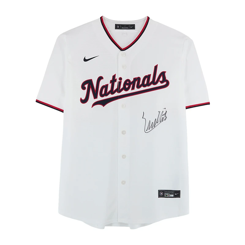 Eli Willits Washington Nationals Autographed White Nike Replica Jersey