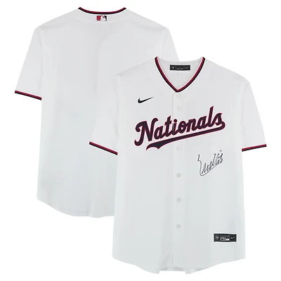 Maillot réplique blanc Nike autographié d'Eli Willits des Washington Nationals