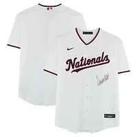 Maillot réplique blanc Nike autographié d'Eli Willits des Washington Nationals