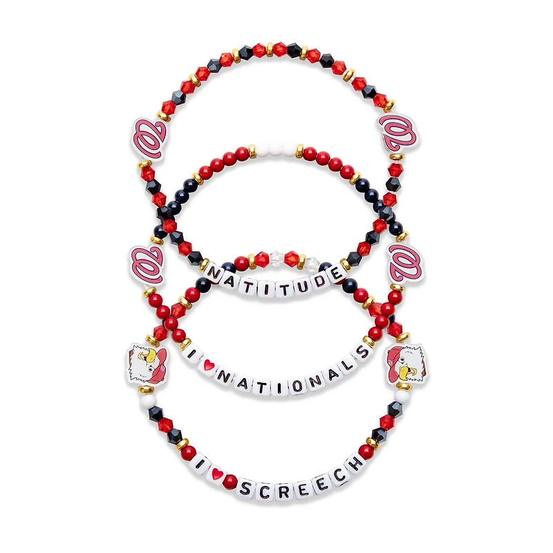 Lot de 3 bracelets d'amitié FOCO des Nationals de Washington