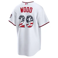 Fourth of July Men's Washington Nationals James Wood Nike White USA 250 Stadium Jersey