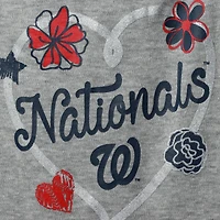 Girls Newborn & Infant Red/Navy/Heathered Gray Washington Nationals 3-Pack Batter Up Bodysuit Set