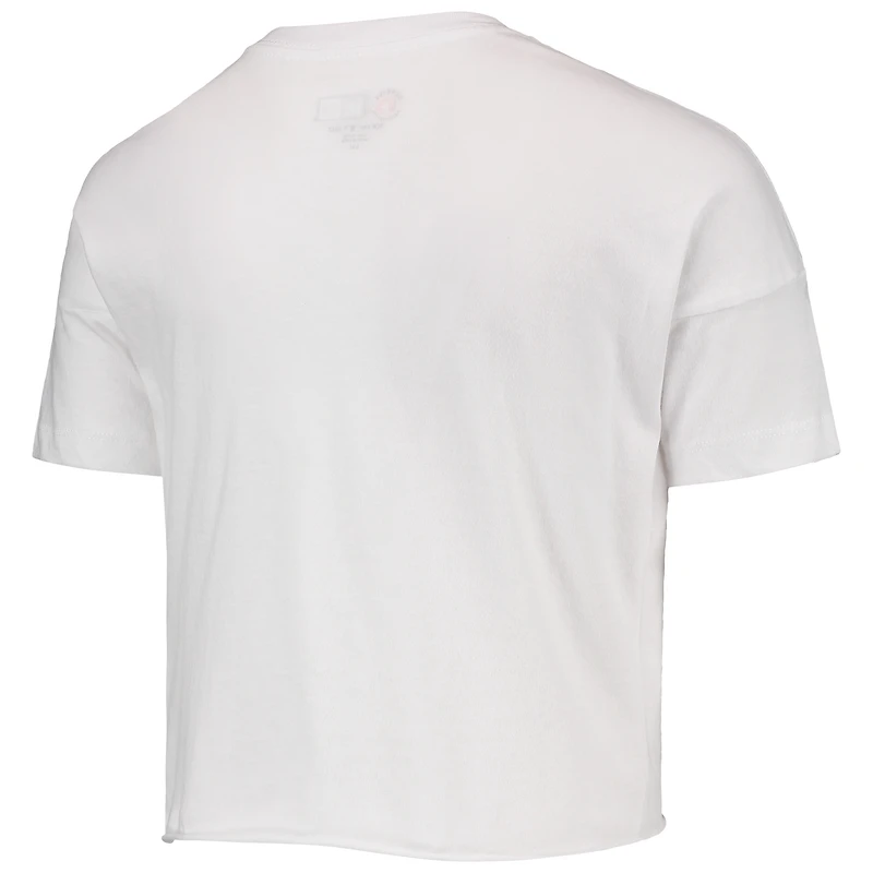 NWE WANATS BLANC Junior FILLES FLIP SEQUIN HEART CROPPED SS TEE TEEYTHGRL