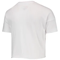 NWE WANATS BLANC Junior FILLES FLIP SEQUIN HEART CROPPED SS TEE TEEYTHGRL