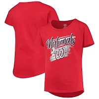 T-shirt rouge à col rond Dream pour jeunes filles des Nationals de Washington