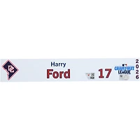 Plaque nominative n° 17 des Nationals de Washington, remise au joueur Harry Ford lors du camp d'entraînement printanier de la MLB 2026