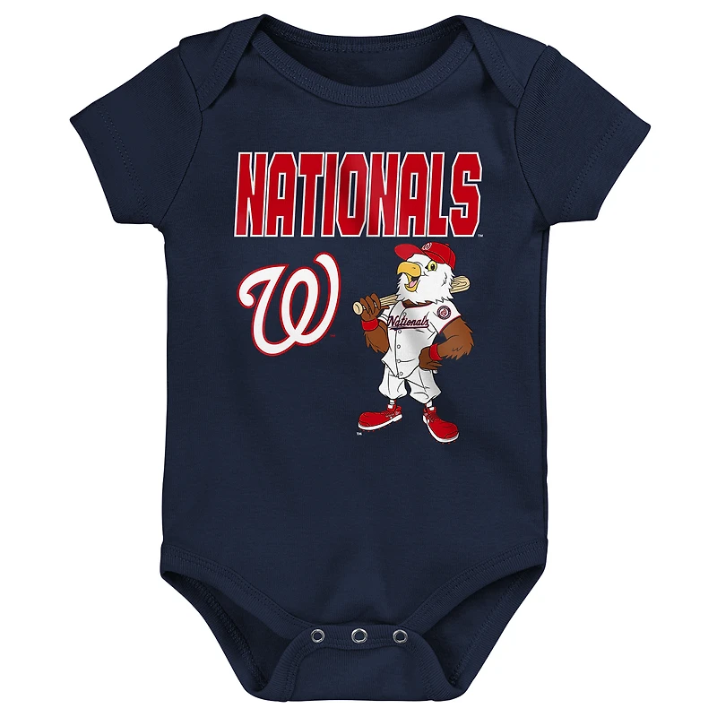 Infant Outerstuff Washington Nationals Home Plate 3-Piece Bodysuit Set
