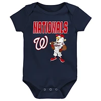 Infant Outerstuff Washington Nationals Home Plate 3-Piece Bodysuit Set