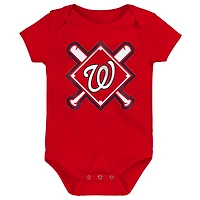 Infant Outerstuff Washington Nationals Home Plate 3-Piece Bodysuit Set