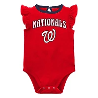 Infant Red/Heather Gray Washington Nationals Little Fan Two-Pack Bodysuit Set