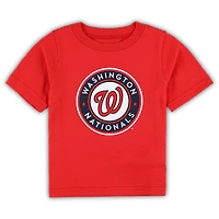 T-shirt rouge pour bébé avec logo principal de l'équipe nationale des Washington Nationals