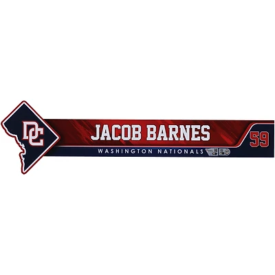 Jacob Barnes Washington Nationals Player-Issued #59 Nameplate from the 2024 MLB Season