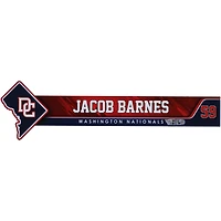 Jacob Barnes Washington Nationals Player-Issued #59 Nameplate from the 2024 MLB Season