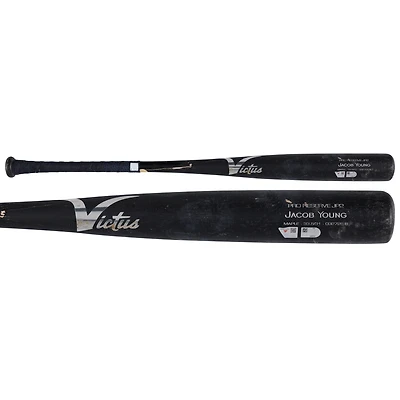 Jacob Young Washington Nationals Game-Used Black Victus Broken Bat vs. Atlanta Braves on September 16, 2025 - Game One of Doubleheader