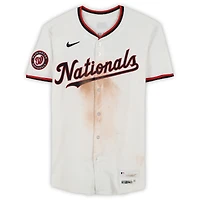 Maillot Nike blanc n° 30 de Jacob Young, porté par les Nationals de Washington lors du match contre les Phillies de Philadelphie, le 27 mars 2025
