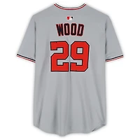Maillot Nike gris n° 29 de James Wood, joueur des Washington Nationals, saison 2025 de la MLB