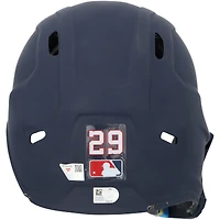 Casque de frappeur bleu marine n° 29, porté par James Wood, des Nationals de Washington, lors de la saison 2026 de la MLB.