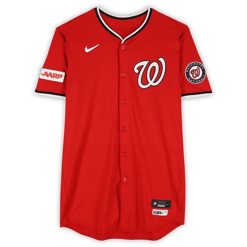 Maillot Nike rouge n° 29 de James Wood, joueur des Washington Nationals, saison 2025 de la MLB