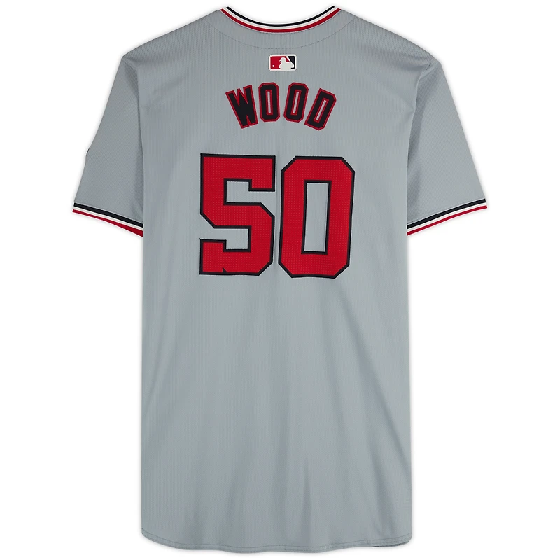 James Wood Washington Nationals Player-Issued #50 Gray Jersey from the 2024 MLB Season
