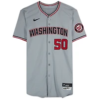 James Wood Washington Nationals Player-Issued #50 Gray Jersey from the 2024 MLB Season