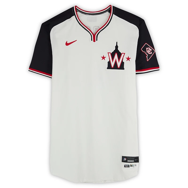 James Wood Washington Nationals Player-Issued #50 White Alternate Jersey from the 2024 MLB Season