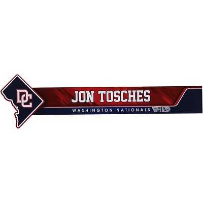 John Tosches Washington Nationals Staff-Issued Nameplate from the 2024 MLB Season