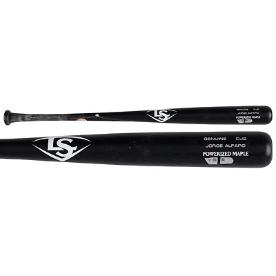 Jorge Alfaro Washington Nationals Game-Used Black Lousville Slugger Broken Bat vs. New York Mets on September 19, 2025