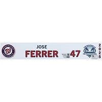 Plaque signalétique #47 de José Ferrer des Nationals de Washington, émise par le joueur lors de l'entraînement de printemps de la MLB 2025