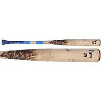 La batte cassée de Tan Marucci, utilisée par José Tena pour les Nationals de Washington, contre les Rockies du Colorado, le 19 avril 2025
