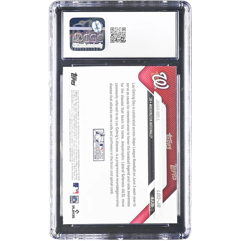 Josh Bell Washington Nationals 2025 Topps Now Lou Gehrig Day #LGD-JB CGC Authenticated 9.5 Card