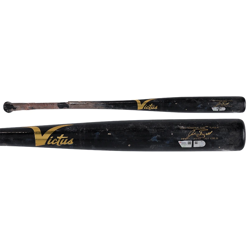 Batte de baseball Black Victus de Josh Bell, utilisée par les Nationals de Washington lors du match contre les Blue Jays de Toronto, le 31 mars 2025