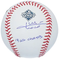 Juan Soto Washington Nationals Autographed 2019 World Series Champions Baseball with "19 WS Champs" Inscription