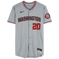 Keibert Ruiz Washington Nationals Game-Used #20 Gray Nike Jersey from March 28 & 30, 2024