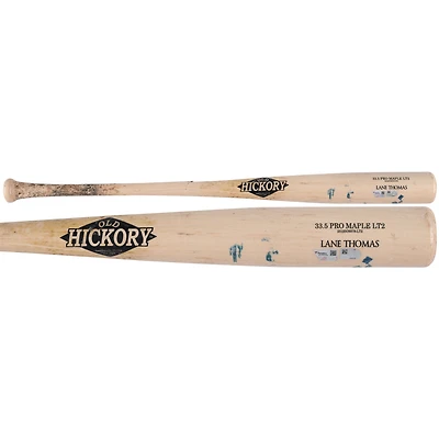 Lane Thomas Washington Nationals Game-Used Tan Old Hickory Broken Bat vs. San Francisco Giants on April 8, 2024