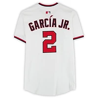 Maillot Nike blanc n° 2 de Luis García Jr., porté par les Nationals de Washington, lors du match contre les Phillies de Philadelphie, le 27 mars 2025