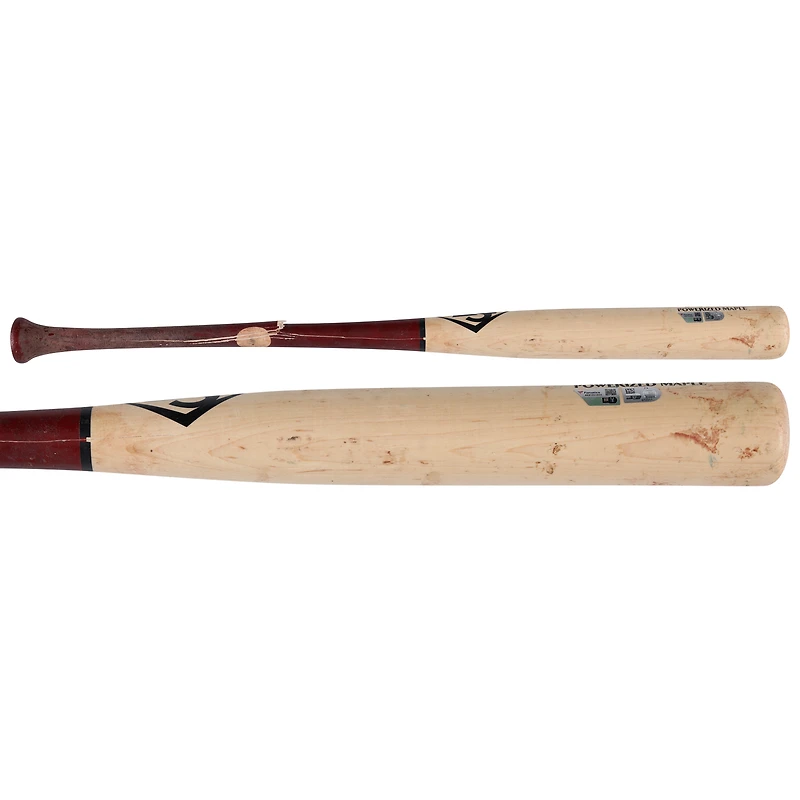 V106832 WANATS Luis Garcia Jr. Washington Nationals Batte cassée des Louisville Slugger, couleur beige et rouge, utilisée lors du match contre les Athletics le 5 août 2025 Luis García Jr. UNS GU BAT 45884 COLGMUEQU GUBBBT2982 #4