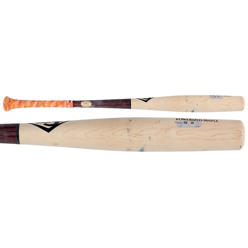 V106832 WANATS Luis Garcia Jr. Washington Nationals Game-Used Tan et Red Louisville Slugger Broken Bat contre Atlanta Braves le 20 mai 2025 Luis García Jr. UNS GU BAT 45812 COLGMUEQU GUBBBT2786 #5