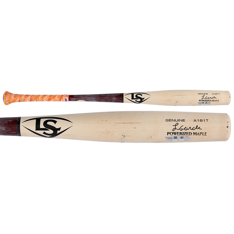 V106832 WANATS Luis Garcia Jr. Washington Nationals Game-Used Tan et Red Louisville Slugger Broken Bat contre Atlanta Braves le 20 mai 2025 Luis García Jr. UNS GU BAT 45812 COLGMUEQU GUBBBT2786 #5