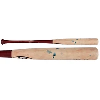 Batte cassée beige/rouge Louisville Slugger de Luis García Jr., utilisée par les Nationals de Washington