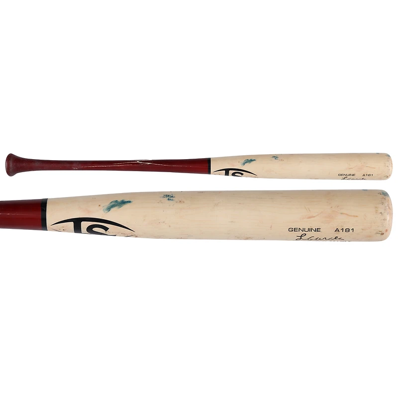 Luis García Jr. Washington Nationals Game-Used Tan/Red Lousville Slugger Broken Bat vs. New York Mets on September 19, 2025
