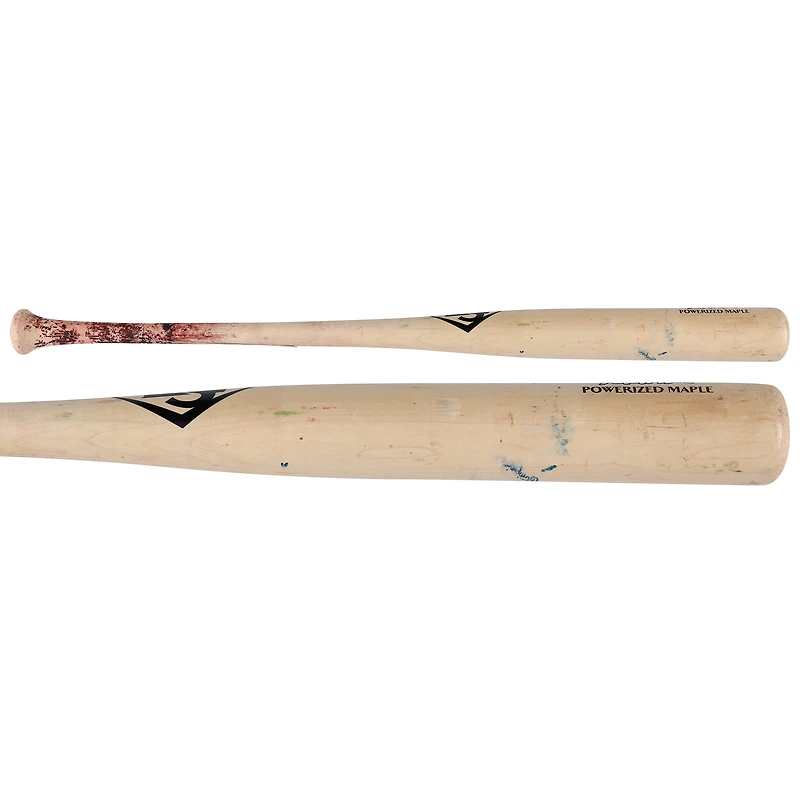 Batte Louisville Slugger beige cassée utilisée par Luis García Jr. (Washington Nationals) lors du match contre les Phillies de Philadelphie le 30 mars 2026 - Double