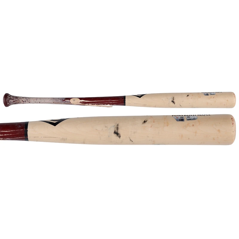 Batte Louisville Slugger beige cassée utilisée par Luis García Jr. (Washington Nationals) lors du match contre les Cardinals de Saint-Louis le 8 avril