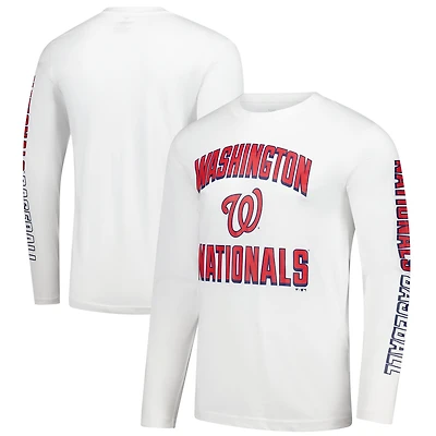 Men's Fanatics  White Washington Nationals Long Sleeve T-Shirt