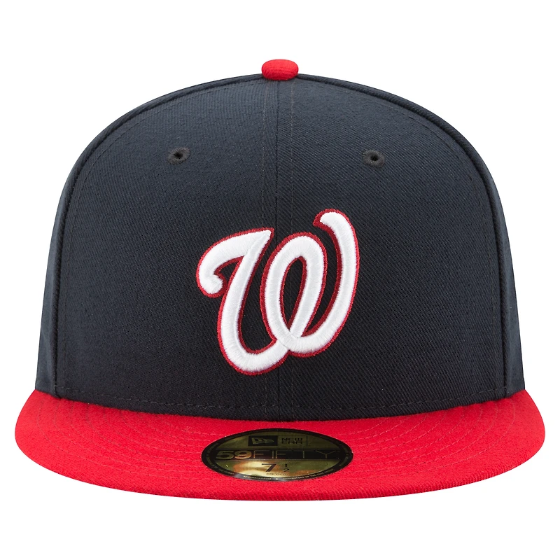 Casquette ajustée 59FIFTY 20e anniversaire des Washington Nationals New Era bleu marine/rouge pour homme