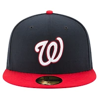 Casquette ajustée 59FIFTY 20e anniversaire des Washington Nationals New Era bleu marine/rouge pour homme