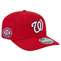 Casquette ajustable New Era rouge Washington Nationals 20e anniversaire réplique 9SEVENTY pour homme