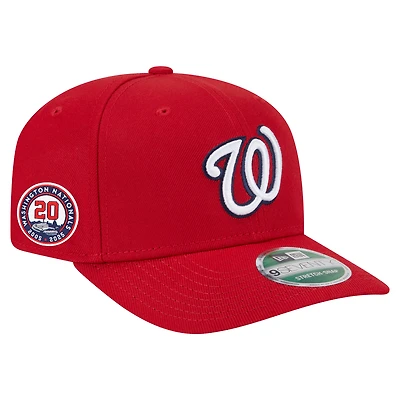 Casquette ajustable New Era rouge Washington Nationals 20e anniversaire réplique 9SEVENTY pour homme